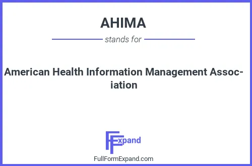 Full form of AHIMA