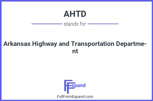 Full form of AHTD