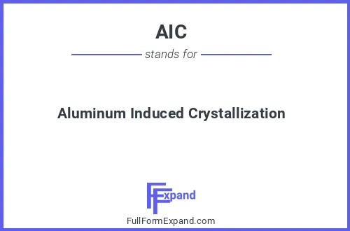 Full form of AIC