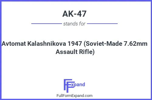 Full form of AK-47