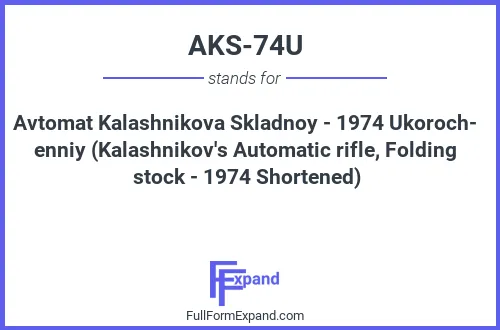 Full form of AKS-74U
