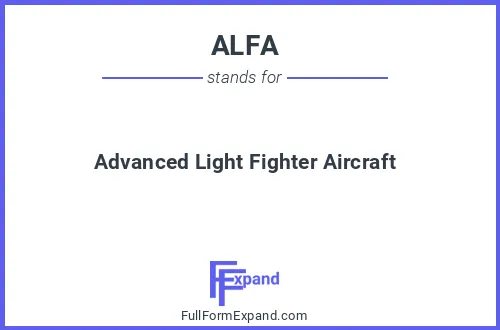 Full form of ALFA