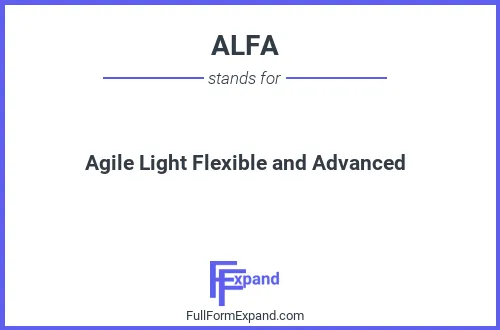 Full form of ALFA