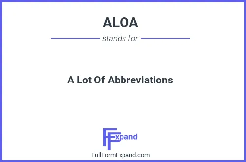 Full form of ALOA
