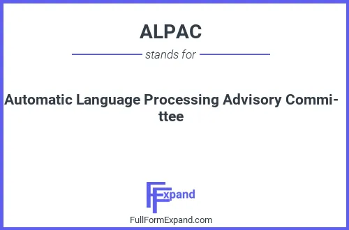 Full form of ALPAC