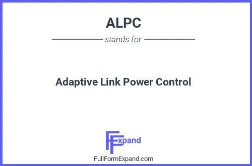 Full form of ALPC