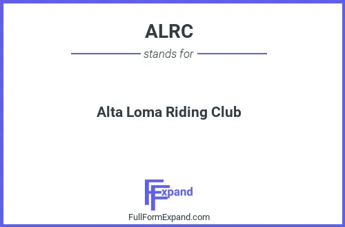 Full form of ALRC