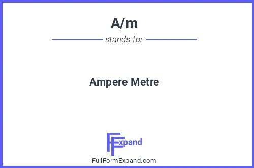 Full form of A/m