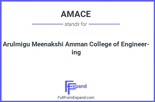Full form of AMACE