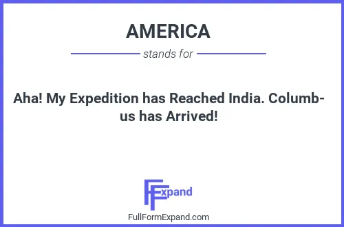 Full form of AMERICA