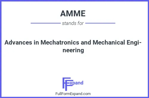 Full form of AMME