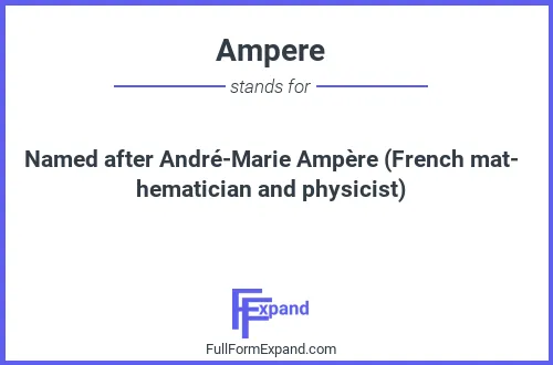Full form of Ampere