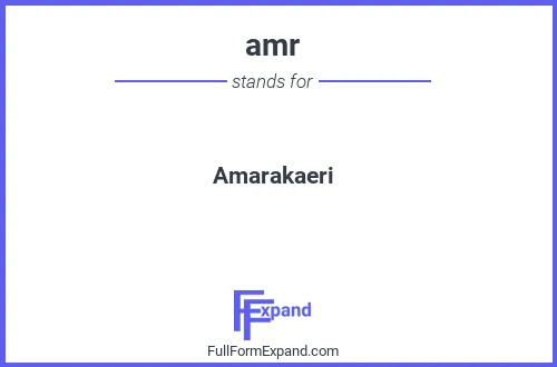 Full form of amr