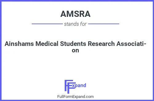 Full form of AMSRA