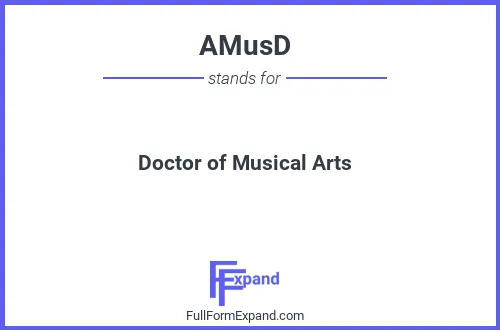 Full form of AMusD