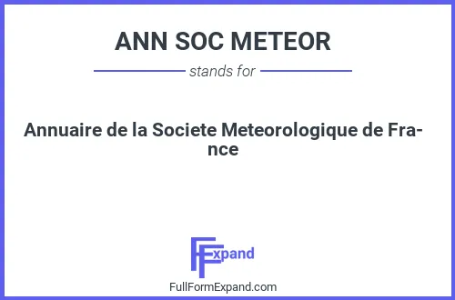 Full form of ANN SOC METEOR