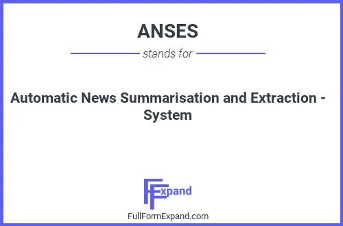 Full form of ANSES