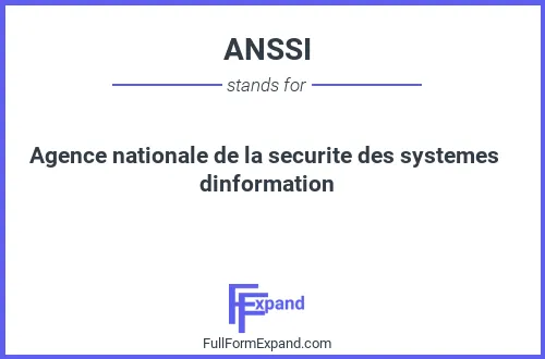 Full form of ANSSI