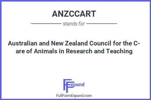 Full form of ANZCCART