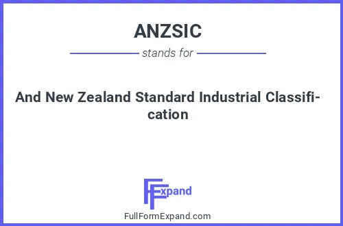 Full form of ANZSIC