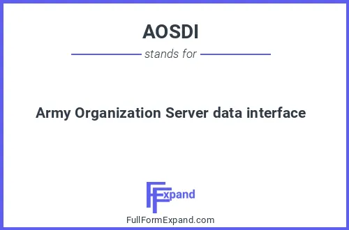 Full form of AOSDI