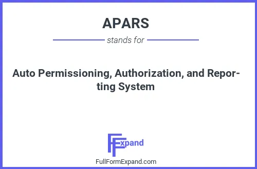 Full form of APARS