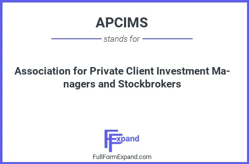 Full form of APCIMS