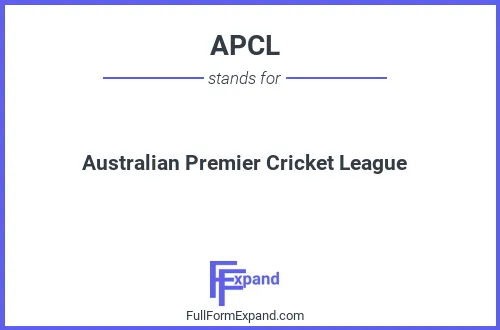 Full form of APCL
