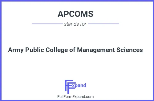 Full form of APCOMS
