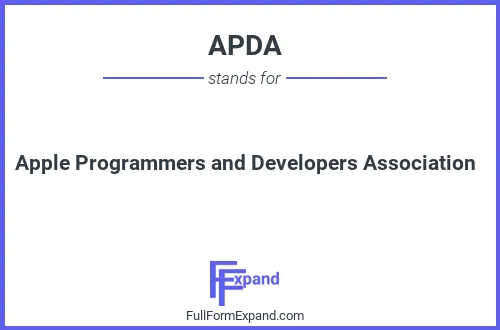 Full form of APDA