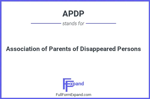 Full form of APDP