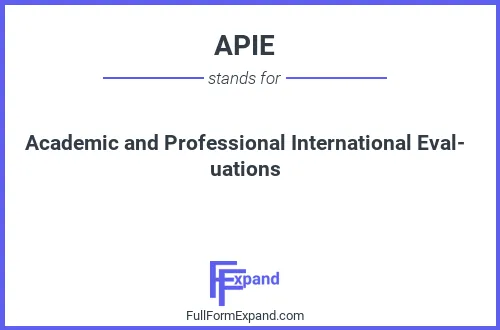 Full form of APIE