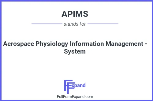 Full form of APIMS