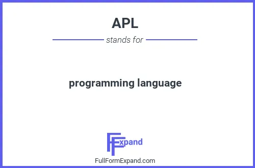 Full form of APL