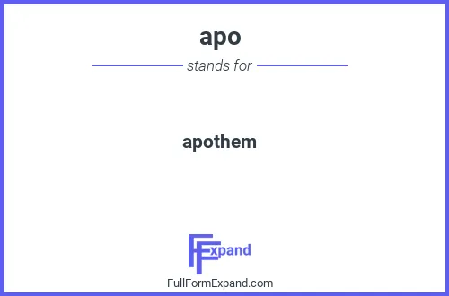 Full form of apo