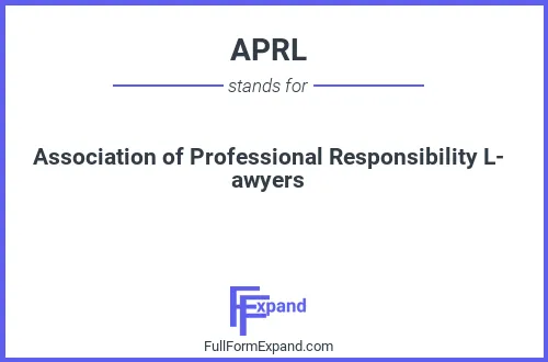 Full form of APRL
