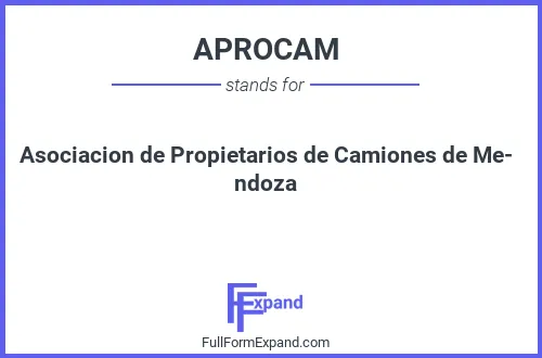 Full form of APROCAM