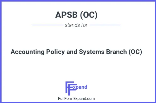 Full form of APSB (OC)