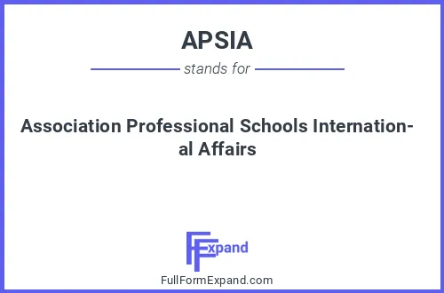 Full form of APSIA