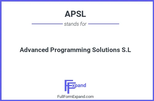 Full form of APSL