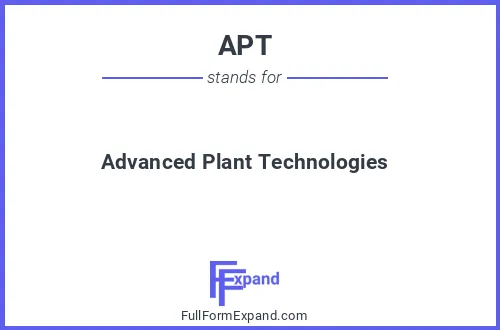 Full form of APT