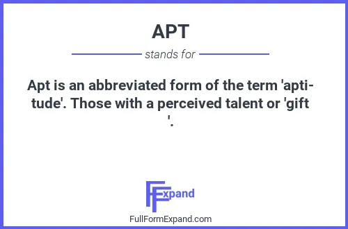Full form of APT