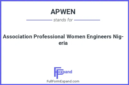Full form of APWEN