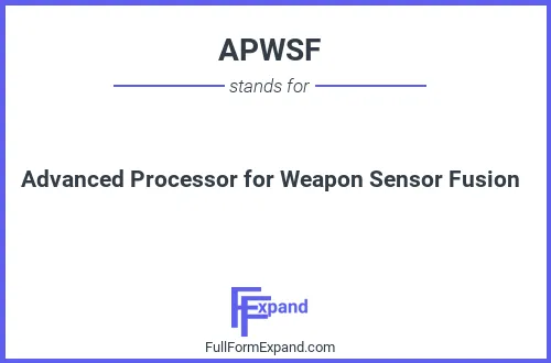Full form of APWSF