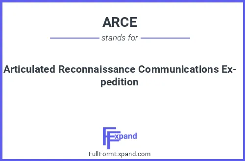 Full form of ARCE