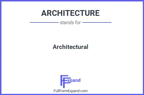 Full form of ARCHITECTURE