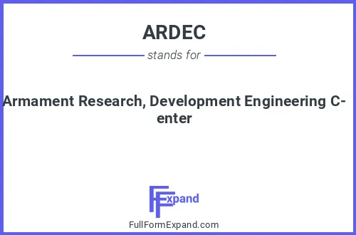 Full form of ARDEC