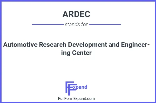 Full form of ARDEC