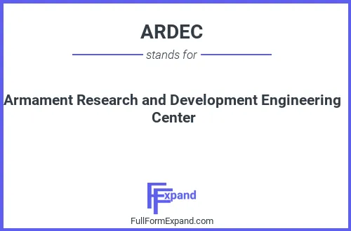 Full form of ARDEC