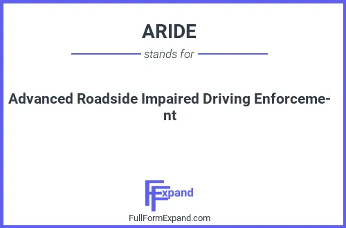 Full form of ARIDE